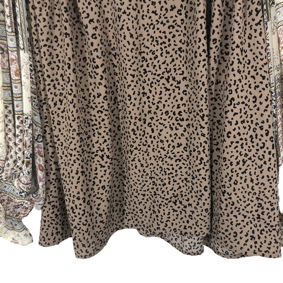 Entro Animal & Floral Print Blouse with Balloon Poet Sleeves, Smocked Wrist, S - Picture 5 of 7